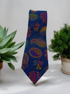 Vintage Richel Silk Tie Paisley Spain